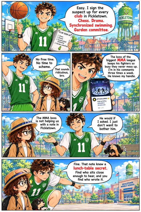 Comic page: Seth and Minnesota at the basketball court